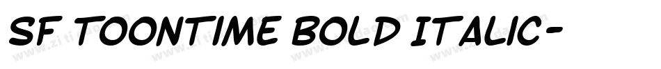 SF Toontime Bold Italic字体转换